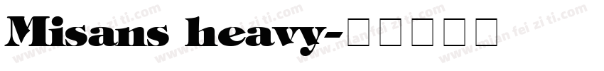 Misans heavy字体转换